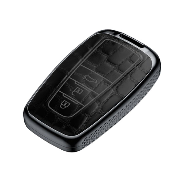 JVCV® Lightweight ABS Key Cover Compatible with Toyota Camry Smart Key – Stylish Crocodile Pattern Car Key Case with Keychain Ring | Scratch-Resistant, Durable & Premium Protection