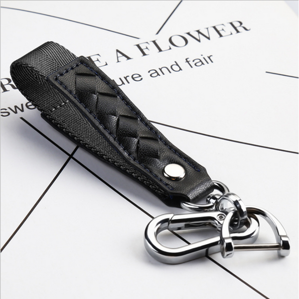 JVCV® Braided Leather & Alloy Keychain – Horseshoe‑Buckle Universal Organizer with Efficient Screw D‑Ring & Zinc‑Alloy Hook (Men & Women)