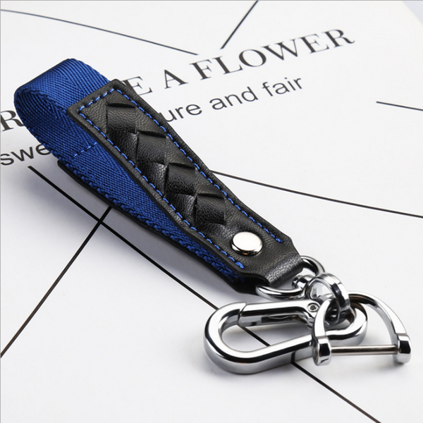 JVCV® Braided Leather & Alloy Keychain – Horseshoe‑Buckle Universal Organizer with Efficient Screw D‑Ring & Zinc‑Alloy Hook (Men & Women)