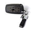 JVCV® Soft Handmade Lychee Pattern Leather Key Cover Compatible with BMW 3 Button Smart Key