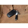 JVCV® Soft Handmade Lychee Pattern Leather Key Cover Compatible with BMW 3 Button Smart Key