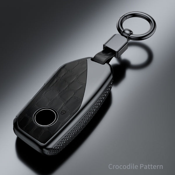 JVCV® Premium ABS Crocodile Pattern Key Cover Compatible with BMW 2023 Smart Keys – 7 Series 740i 760i, X1, X5, X7, XM, IX, I7