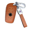JVCV® Soft Handmade Lychee Pattern Leather Key Cover Compatible with BMW 3 Button Smart Key