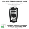 JVCV® Soft Handmade Lychee Pattern Leather Key Cover Compatible with BMW 3 Button Smart Key