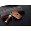 JVCV® Soft Handmade Lychee Pattern Leather Key Cover Compatible with BMW 3 Button Smart Key