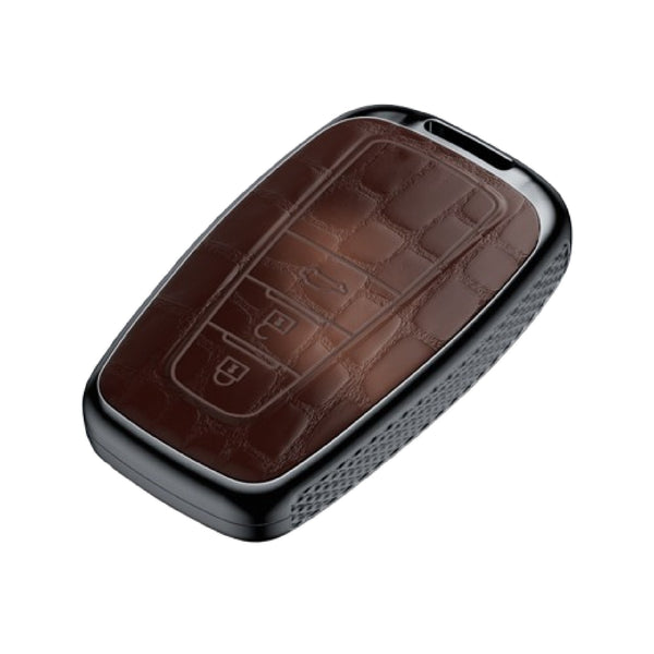 JVCV® Lightweight ABS Key Cover Compatible with Toyota Camry Smart Key – Stylish Crocodile Pattern Car Key Case with Keychain Ring | Scratch-Resistant, Durable & Premium Protection