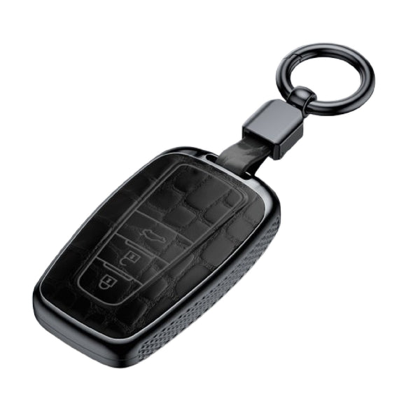 JVCV® Lightweight ABS Key Cover Compatible with Toyota Camry Smart Key – Stylish Crocodile Pattern Car Key Case with Keychain Ring | Scratch-Resistant, Durable & Premium Protection