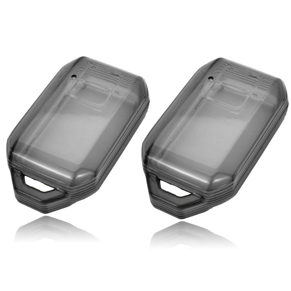 JVCV® Soft TPU Transparent Cover Compatible with Suzuki Jimny, Grand Vitara, BALENO, XL6, Swift, ERTIGA, DZIRE, FRONX, Urban Cruiser, Glanza, Hyryder 2 Button Smart Key (Transparent Black)