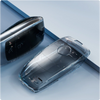 JVCV® Soft TPU Transparent Cover with keychain – Mercedes-Benz E-Class Smart Key (Transparent Black)
