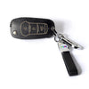 JVCV® Soft Handmade Lychee Pattern Leather Key Cover Compatible with Ford Endeavour Figo Aspire Freestyle 3 Button Folding Key