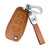 JVCV® Soft Handmade Lychee Pattern Leather Key Cover Compatible with Ford Endeavour Figo Aspire Freestyle 3 Button Folding Key