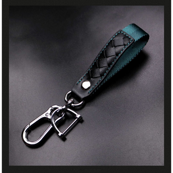 JVCV® Braided Leather & Alloy Keychain – Horseshoe‑Buckle Universal Organizer with Efficient Screw D‑Ring & Zinc‑Alloy Hook (Men & Women)