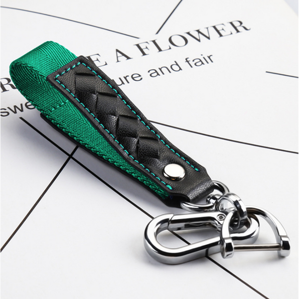 JVCV® Braided Leather & Alloy Keychain – Horseshoe‑Buckle Universal Organizer with Efficient Screw D‑Ring & Zinc‑Alloy Hook (Men & Women)