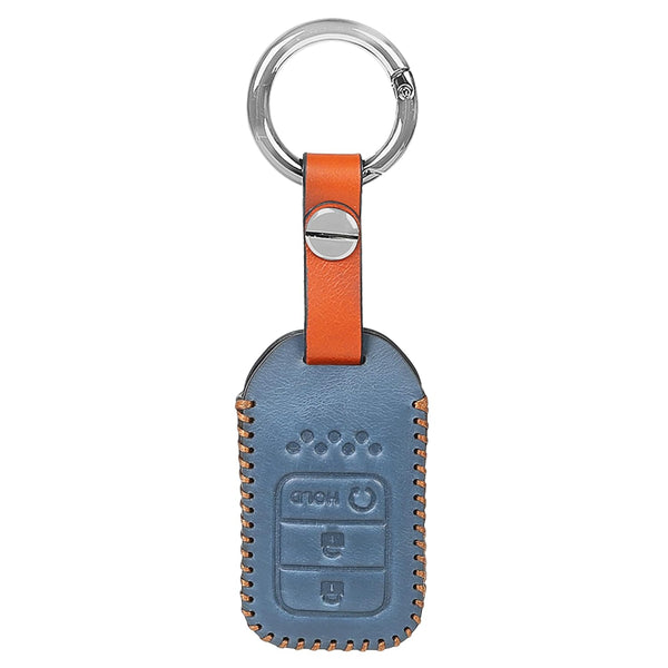 JVCV® Soft Handmade Leather Key Cover Compatible with Honda City, Elevate, Civic, Jazz, Amaze, CR-V, WR-V, BR-V 3/4 Button Push Button Start Smart Key