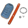JVCV® Soft Handmade Leather Key Cover Compatible with Honda City, Elevate, Civic, Jazz, Amaze, CR-V, WR-V, BR-V 3/4 Button Push Button Start Smart Key