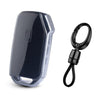 JVCV® Soft TPU Transparent Cover Compatible with Kia Seltos 2023 Facelift HTX 3/4 Button Smart Key with Keychain