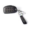 JVCV® Soft Handmade Lychee Pattern Leather Key Cover Compatible with Hyundai Alcazar Creta, i20 2021, Venue, Tucson, Elantra,i20 N Line 2021 4 Button Smart Key