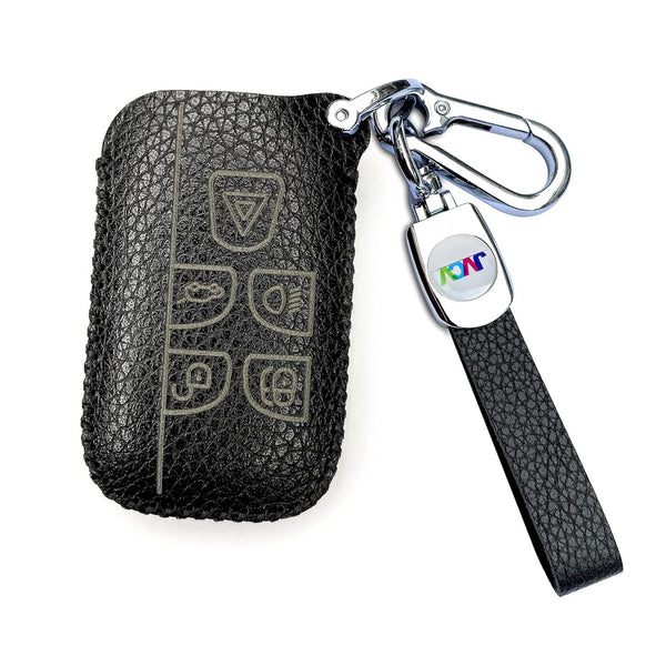 JVCV® Soft Handmade Lychee Pattern Leather Key Cover Compatible with Land Rover and Jaguar Smart Key