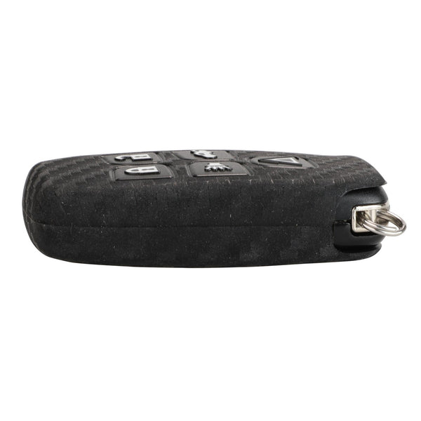 Carbon Fiber Pattern Key Cover Compatible with Land Rover and Jaguar Smart Key (Black)