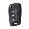 Carbon Fiber Pattern Key Cover Compatible with Skoda Slavia Kushaq Taigun Tiguan Virtus Octavia Kodiaq Superb T ROC Folding Key (Black)