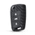 Carbon Fiber Pattern Key Cover Compatible with Skoda Slavia Kushaq Taigun Tiguan Virtus Octavia Kodiaq Superb T ROC Folding Key (Black)