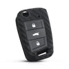Carbon Fiber Pattern Key Cover Compatible with Skoda Slavia Kushaq Taigun Tiguan Virtus Octavia Kodiaq Superb T ROC Folding Key (Black)