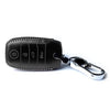 JVCV® Car Styling Soft Handmade Leather Key Cover Compatible with Kia Seltos 4 Button Smart Key