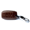 JVCV® Car Styling Soft Handmade Leather Key Cover Compatible with Kia Seltos 4 Button Smart Key