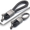 2 Pack Genuine Leather Keychain with Zinc Alloy Buckle Keyring