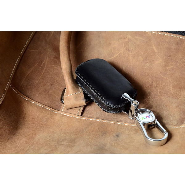 JVCV Car Styling Soft Handmade Leather Key Cover Compatible With Mahindra Xuv 700, Thar, Marazzo, Bolero, Scorpio, Scorpio N, Xuv 300, Tuv300 Plus And Xuv 400 Ev 3 Button Flip Key