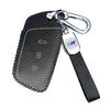 JVCV® Soft Handmade Lychee Pattern Leather Key Cover Compatible with MG Hector, Hector Plus and Windsor EV Smart Key
