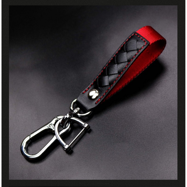 JVCV® Braided Leather & Alloy Keychain – Horseshoe‑Buckle Universal Organizer with Efficient Screw D‑Ring & Zinc‑Alloy Hook (Men & Women)