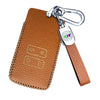JVCV® Soft Handmade Lychee Pattern Leather Key Cover Compatible with Renault Kiger Triber Smart Key