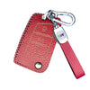 JVCV® Soft Handmade Lychee Pattern Leather Key Cover Compatible with Skoda Kylaq Kushaq Slavia Octavia Kodiaq Superb and Volkswagen Tiguan Taigun and Virtus Folding Key