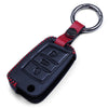 JVCV® Soft Handmade Leather Key Cover Compatible with Skoda Slavia Kushaq Taigun Tiguan Virtus Octavia Kodiaq Superb Folding Key