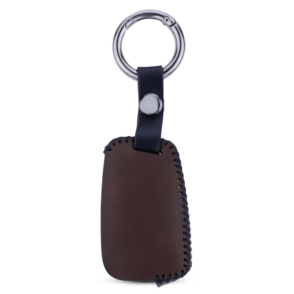 JVCV® Soft Handmade Leather Key Cover Compatible with Skoda Slavia Kushaq Taigun Tiguan Virtus Octavia Kodiaq Superb Folding Key