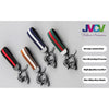 JVCV® Nylon & Leather Universal Keychain – 360° Rotatable Zinc‑Alloy Hook & Screw‑Cap D‑Ring, Multi‑Key Holder for Car, Bike, Home & Office (Men & Women)