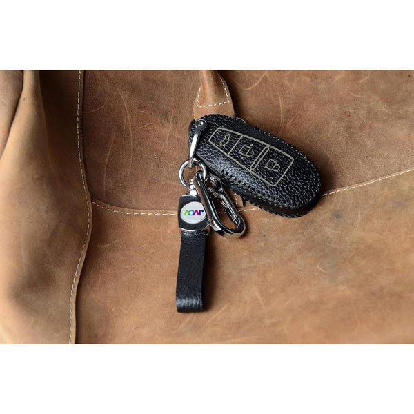 JVCV® Soft Handmade Lychee Pattern Leather Key Cover Compatible with Maruti Suzuki Baleno Ciaz Vitara Brezza S Cross Swift Ignis and Toyota Urban Cruiser Smart Key