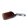 JVCV® Car Styling Soft Handmade Leather Key Cover Compatible with Suzuki Jimny, Fronx, Grand Vitara, BALENO, XL6, Swift, ERTIGA, DZIRE, Urban Cruiser, Glanza, Hyryder (2 Button Smart Key, Brown)