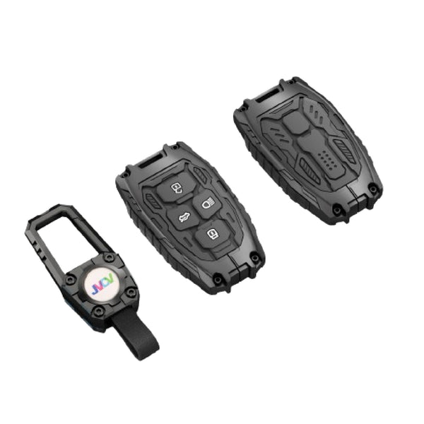 JVCV® Rugged Armor Metal Key Cover Compatible with Tata Smart Key – Shockproof, Durable & Stylish Car Key Protection