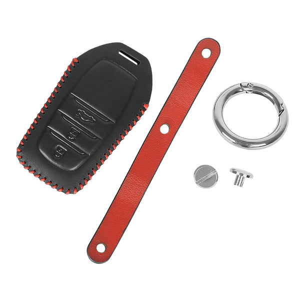 JVCV® Soft Handmade Leather Key Cover Compatible with Toyota Fortuner, Hilux, Innova Crysta, Fortuner Legender, Innova HyCross, Land Cruiser 2B/3B Smart Key