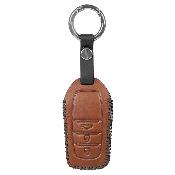 JVCV® Soft Handmade Leather Key Cover Compatible with Toyota Fortuner, Hilux, Innova Crysta, Fortuner Legender, Innova HyCross, Land Cruiser 2B/3B Smart Key