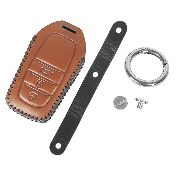 JVCV® Soft Handmade Leather Key Cover Compatible with Toyota Fortuner, Hilux, Innova Crysta, Fortuner Legender, Innova HyCross, Land Cruiser 2B/3B Smart Key