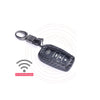 Silicone Car Styling Soft Carbon Fiber Pattern Key Cover Compatible With Toyota Smart Key With Keychain, Black