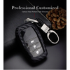 Silicone Car Styling Soft Carbon Fiber Pattern Key Cover Compatible With Toyota Smart Key With Keychain, Black