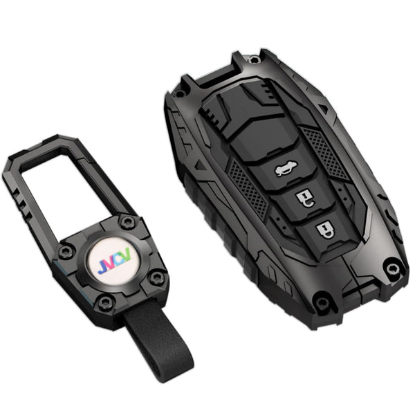 JVCV® Metal Key Cover compatible with Toyota Fortuner, Hilux, Innova Crysta, Fortuner Legender, Innova HyCross, Land Cruiser 2B/3B Smart Key