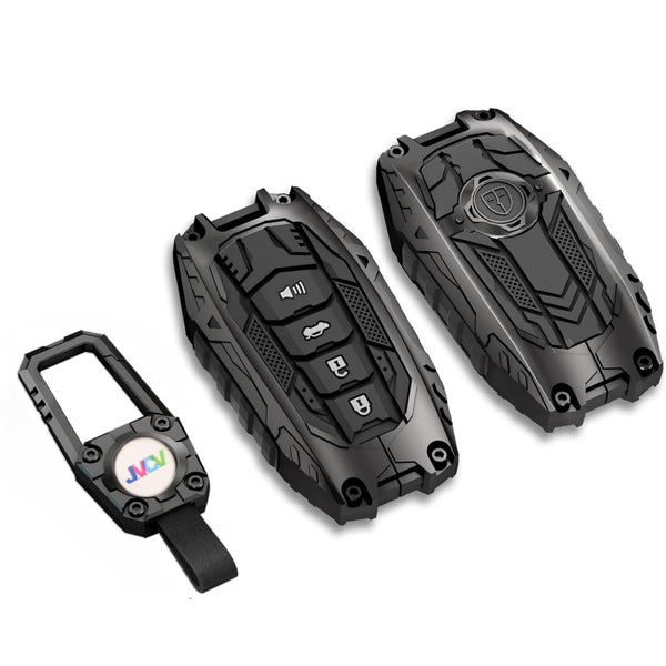 JVCV® Metal Key Cover compatible with Toyota Fortuner, Hilux, Innova Crysta, Fortuner Legender, Innova HyCross, Land Cruiser 2B/3B Smart Key