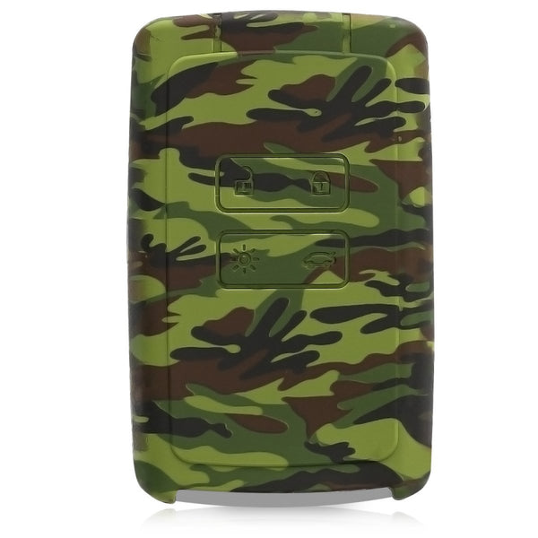 Car Styling Soft Silicone Camouflage Key Cover Compatible with Renault Kiger Triber Smart Keys (Green Camouflage)