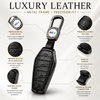 JVCV® Premium Metal & Leather Key Cover – Compatible with BYD Atto 3, Seal, Sealion 7 & eMax 7 Smart Key