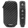 Hard Case Key Cover Compatible with Kia Seltos 2023 Facelift HTX and Carens X Line 4 Button Smart Key (Carbon Black)